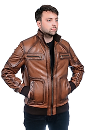 Asensio Hakiki Deri Erkek Taba Mont